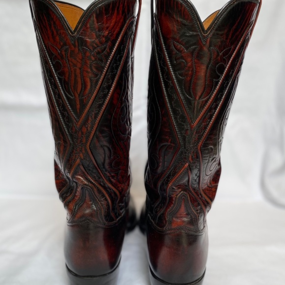 Genuine Lucchese “Knox” Western Boots in Black Cherry, size 10 ½ B Men - Picture 3 of 8